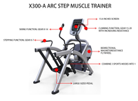 Équipement de gym professionnel pour usage commercial, Arc Trainer, appareil de fitness cardio, elliptique, Arc Cybex Trainer