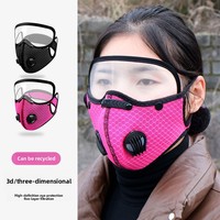 Masque de sport d'extérieur pour la course à pied et le vélo électrique ; Masque anti-poussière, anti-vent, anti-smog avec valve respirante en tissu imperméable
