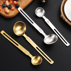 Cuillère doseuse en acier inoxydable 304, manche long creux, pour lait en poudre/café/thé, usage domestique - Product Image 2