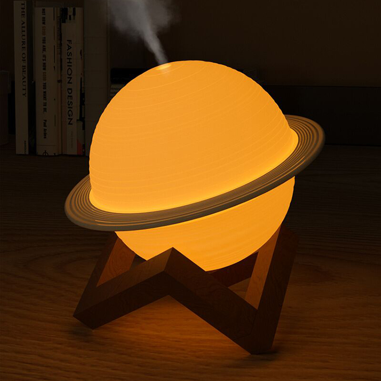 Новинка 2022, Лидер продаж на amazon, увлажнитель воздуха в виде Луны, Круглый увлажнитель со светодиодной лампой