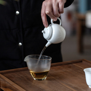 Sweet White Porcelain Miniature Teapot With Lid Round Shape Ceramic <b>Tea</b> Infuser For Kung Fu <b>Tea</b> <b>Set</b> - Product Image 5