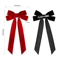 Nouvelle Pince à Cheveux Princesse en Ruban de Velours Doux Hiver, Nœud Papillon Façonné à la Main, Accessoire Cheveux Inspiré du Ballet pour Filles