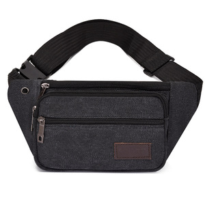 Sac de ceinture vintage en <span class=keywords><strong>toile</strong></span> de grande capacité pour hommes femmes sac de poitrine à bandoulière à fermeture éclair pour les affaires sports de plein air voyage vente en gros - Product Image 4