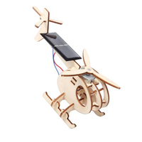 OKYN2132 Kit de puzzle en bois pour modèle d'hélicoptère à énergie solaire DIY
