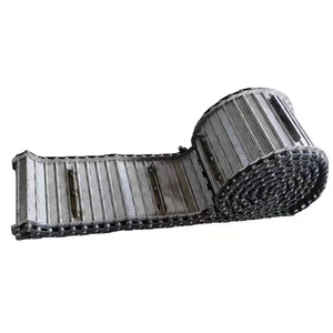 שרשרת מסוע שבבי פלדה חדשה, כבדה, בעלת צירים, עם לוחות קישור, למכונות מסעדות, כלי עבודה, גרוטאות מתכת - יעילות גבוהה - Product Image 1