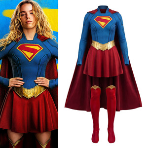 Disfraz de Supermujer para Halloween, Traje de Cosplay para Niñas, Conjunto de Disfraz de Kara Superman, Material Sintético con Relieve, Marca GNGW - Product Image 1