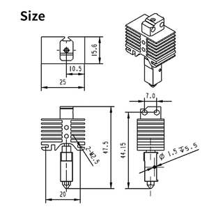 Bambu实验室X1c热端P1P的CHT喷嘴硬化钢喷嘴0.4毫米 - Product Image 4