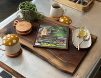 Planche à charcuterie personnalisée en bois massif – Noyer noir, érable ou cerisier, plateau de service en bois gravé sur mesure pour fêtes et cadeaux