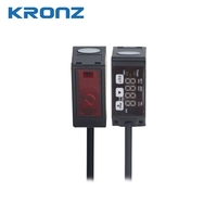 Sensor de Desplazamiento láser CMOS de tamaño compacto KRONZ, interruptor de salida doble y Sensor fotoeléctrico analógico de 30mm 12V ~ 24VDC con cable