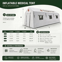 Carpa Médica Inflable Comercial, Refugio de Emergencia Impermeable de PVC, Carpa de Aire de Instalación Rápida, Fabricación Personalizada OEM ODM