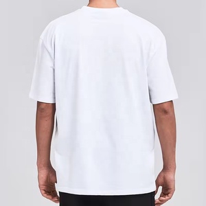 Camisetas de Moda Streetwear con Hombros Caídos, Cuello Redondo, Lisas, de Algodón Grueso de 200 g/m², Tallas Grandes para Hombre - Product Image 4