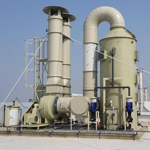 جهاز تنظيف المختبر الرطب h2s للتنظيف ببرج التنقية ، نظام التحكم في تلوث الهواء بالغاز الحمضي ، جهاز تنظيف العادم الحمضي