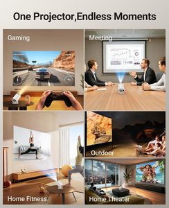 โปรเจคเตอร์วิดีโอพกพาอัจฉริยะ 3 มิติ ความละเอียด Full HD ระบบ Android 11 รองรับ WiFi จอ LCD LED ขนาดเล็ก ลำโพงในตัว เชื่อมต่อผ่าน USB รองรับความละเอียด 2K - Product Image 6