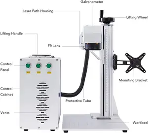 Laser Marking Machine Price 20w 30w 50w Car Keychain Logo Fiber Laser Marking Machine For Stainless Steel