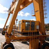 Grue portique intelligente à double poutre à pneus en caoutchouc, à faible bruit, pour levage lourd, pour le transport de conteneurs en terminal portuaire