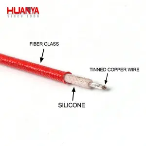 Cable de calefacción de silicona trenzada de fibra de vidrio, 3mm