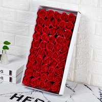 Vente en gros d'usine, savon en forme de rose à trois couches, cadeau de la Saint-Valentin