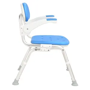 Silla de ducha pequeña plegable para ducha interior para personas mayores,  asiento de baño ajustable en altura, ligera, antideslizante, silla de