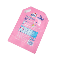 Sac d'emballage en plastique personnalisé pour détergent à vaisselle, pochette à bec pour emballage liquide, vente en gros
