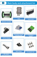 Système de contrôle de stabilité automatique sans fil à 6 joysticks hydrauliques, télécommande, batterie rechargeable AAA pour grues de sécurité IP68