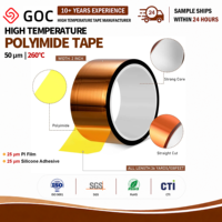 Ruban adhésif en polyimide de 50 mm, ruban Kapton, ruban d'isolation électrique haute température, adhésif en silicone pour moteur, transformateur