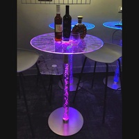 Table de Bar Élégante et Innovante avec Éclairage Intelligent de Style Moderne