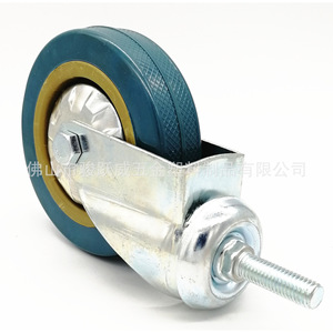 Pvc Industrial <b>Swivel</b> Caster 4 Inch With Brake Grey Wheel For Furniture - Product Image 5