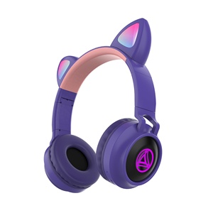 Casque d'écoute sans fil <span class=keywords><strong>pour</strong></span> enfants Oreille de chat avec lumière RVB Lumière stéréo basse Cadeaux <span class=keywords><strong>pour</strong></span> filles Casque de jeu Pc Phone - Product Image 5