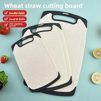Planche à découper pour enfants PP+PTR 3 pièces, qualité alimentaire, résistante à la moisissure, épaisseur 0,4 cm, spécial fruits, avec emballage combiné