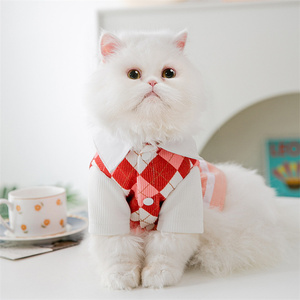 Ropa <span class=keywords><strong>de</strong></span> primavera y otoño para parejas, trajes finos a cuadros <span class=keywords><strong>de</strong></span> estilo <span class=keywords><strong>de</strong></span> la <span class=keywords><strong>Academia</strong></span> Americana, bonitos para mascotas - Product Image 3