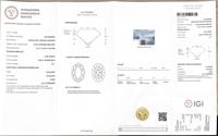 IGI 4.05CT VS1 diamant créé en vrac coupe ovale fantaisie couleur bleu intense diamant cultivé en laboratoire