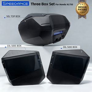 Barre de protection de moto XL750 à trois boîtes, compatible tout-terrain, avec boîte latérale arrière pour accessoires de modification Honda XL750 Transalp - Product Image 1