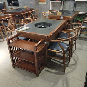 Offre Spéciale commercial rond pierre Hotpot poêle carré marbre coréen <span class=keywords><strong>BBQ</strong></span> Restaurant <span class=keywords><strong>Table</strong></span> - Product Image 4