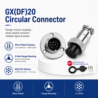 Connecteur de câble aviation GX20, série à bride mâle-femelle, 2 à 15 broches pour système audio