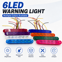 Superbleds DH-041 Net Flash 6 LED 12-24V Universelles Seitenlicht Auto Stroboskop-Warnleuchte LKW-Rundumleuchte Bernsteinfarbene Verkehrsleuchte