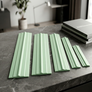 Perfil Decorativo Taj Patti de PVC de 38 mm, Moldura de Plástico para Muebles, Gabinetes, Paneles de Pared, Decoración de Interiores - Product Image 1