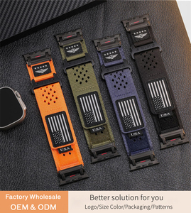Bracelet en nylon tressé à libération rapide personnalisé OEM ODM pour <span class=keywords><strong>Apple</strong></span>, Samsung Galaxy Watch, Garmin Watch, bracelets de montre 20 mm 22 mm - Product Image 3