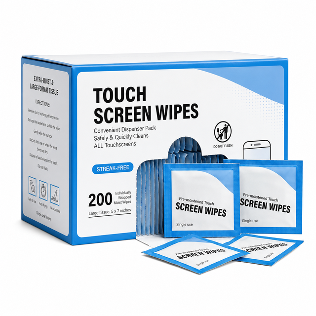 OEM/ODM Multi-Purpose Laptop Mobile Phone Screen Cleaning Wipes Individually Wrapped for Electronics