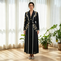 Robe Abaya plissée imprimée de haute qualité, nouveau design, décontractée, pour femmes musulmanes, vêtements islamiques tendance, fournisseur en gros