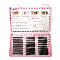 Kit DIY de cils en éventail haute capacité, 3 styles, en cheveux synthétiques, pour extensions de cils, fait main, 10 rangées, pour revendeurs