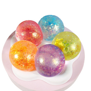 Pelota de descompresión de maltosa con polvo de oro explosivo, de rebote lento, para amasar, musical, de moda, verde, para levantar, antiestrés, juguete. - Product Image 5