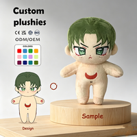 Fabricant de poupées en peluche OEM personnalisées de 20 cm, visage brodé, poupée nue, super douce, jouet d'idole Kpop