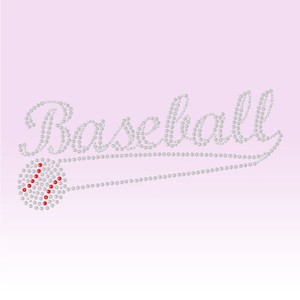 Diseño de transferencia termoadhesiva de diamantes de imitación para pelota de béisbol <span class=keywords><strong>Hey</strong></span> Battar Battar - Product Image 3