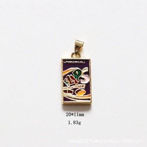 P323 Liontin Enamel Tembaga Berlapis Emas 18K Venezuela, Anti Luntur, Perlengkapan Pembuatan Perhiasan <span class=keywords><strong>DIY</strong></span>, Kalung - Product Image 5