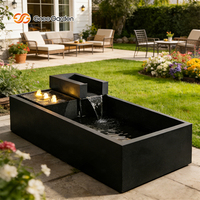 Fontaine d'eau rectangulaire personnalisable en aluminium, résistante aux intempéries, design moderne, pour décoration de jardin, vente chaude, directement de l'usine, facile à installer