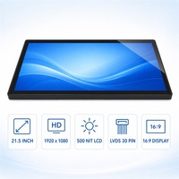 Module d'affichage tactile optique collé par transfert thermique de 21,5 pouces, 1920 x 1080, 500 nits, LVDS AG80 pour l'intégration de kiosques publicitaires en libre-service