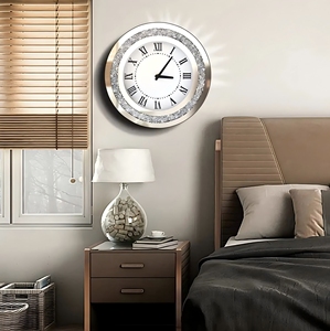 <span class=keywords><strong>Orologio</strong></span> <span class=keywords><strong>da</strong></span> <span class=keywords><strong>parete</strong></span> <span class=keywords><strong>da</strong></span> salotto moderno <span class=keywords><strong>da</strong></span> <span class=keywords><strong>40</strong></span> <span class=keywords><strong>cm</strong></span> con finitura in oro rosa creativo in vetro diamantato rotto e silenzioso stile Art Deco - Product Image 6