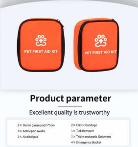 Kit di pronto soccorso veterinario per animali domestici con strumenti dentali per cani e gatti di soccorso per cure di emergenza portatile facile da usare per esterni interni - Product Image 5