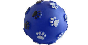 Prodotti interattivi per la riproduzione di animali domestici stampa zampa in vinile squeaky cane palla giocattolo per la casa cane masticare i prodotti per animali domestici - Product Image 5