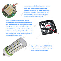 Bombilla LED de Maíz 100W 150W E27 E39 E40 Almacén al aire libre Carretera Retrofit High Bay Street LED Bombilla de maíz Accesorio de lámpara